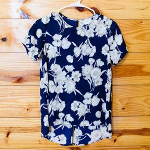 Sienna Sky Navy Floral Blouse